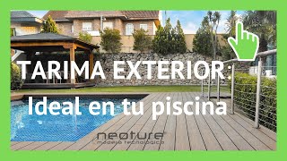 ⭐ TARIMA EXTERIOR✅ Como revestir en suelo de una PISCINA con tarima tecnológica de composite [upl. by Garvy]