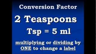 Conversion Video Teaspoons to Milliliters and back again [upl. by Glimp]