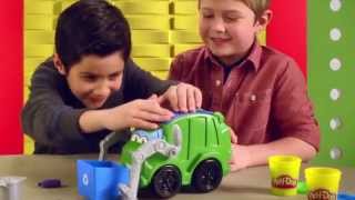 PlayDoh US  TV Commercial  Diggin Rigs Trash Tossin Rowdy Playset [upl. by Nodnek]