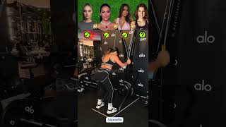 Lehmann vs Georgina vs Antonella vs Anna Gym workout challenge ytshorts georgina gym [upl. by Nilorac]