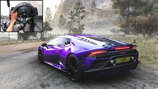 1400HP Lamborghini Huracan EVO  Forza Horizon 5  Steering Wheel Gameplay [upl. by Avruch]