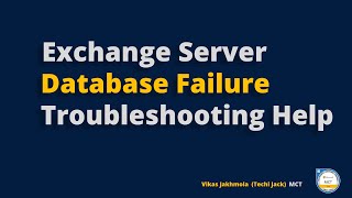 Exchange Server 2019 Troubleshooting  Techi Jack [upl. by Ogirdor]