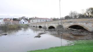 River Wharfe in Flood Tadcaster [upl. by Hardej629]