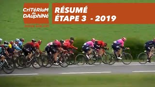 Résumé  Étape 3  Critérium du Dauphiné 2019 [upl. by Alesi]