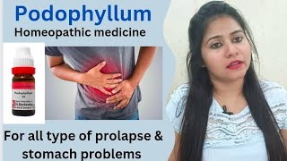 Podophyllum Homeopathic medicine benefits amp uses in hindi  Podophyllum 30 for stomach problems [upl. by Dinah]