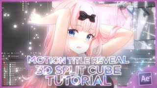 Motion Tile Reveal  3D Split Cube Tutorial  After Effects AMV Tutorial FREE PROJECT FILE [upl. by Allecram]