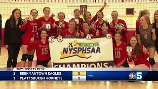 Beekmantown high school volleyball pulls off upset in Class B Section VII Championship [upl. by Anawal]