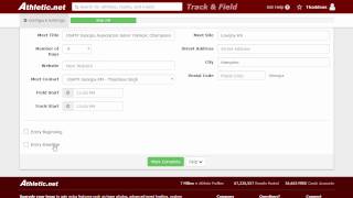 USATF Youth Championship Meet Setup Tutorial  Athleticnet Online Registration  Track and Field [upl. by Nylessoj]