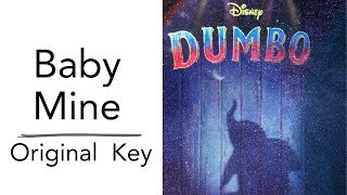 Baby Mine  From Disneys Dumbo Piano Instrumental Karaoke Track Original Key [upl. by Didi]