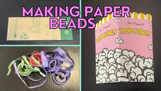 Making paper beads from random papers around the house [upl. by Lewin906]