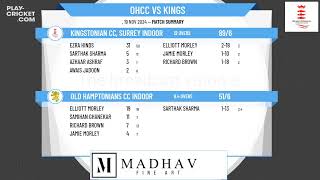 Old Hamptonians CC Indoor v Kingstonian CC Surrey Indoor [upl. by Naasah]