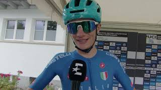 Giulio Pellizzari  Interview at the start  World Championships U23 Road Race Zürich 2024 [upl. by Notsruht79]