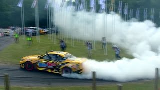 Burning rubber fast runs and specials Goodwood FOS 2015 [upl. by Aicia]