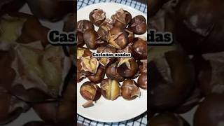 Castañas asadas🌰🌰una manera muy fácil de hacerlas😋😋 shorts delicious recipe [upl. by Teragram]