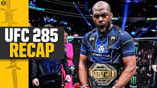 Jon Jones DEFEATS Ciryl Gane Via FirstRound Submission To Win Heavyweight Title I UFC 285 RECAP [upl. by Chaney696]