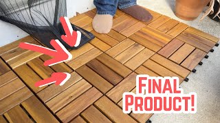 A Very Easy Home Improvement Project Review of Majestick Wooden Deck Tiles [upl. by Sabra600]