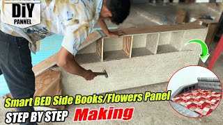 DIY Upholstered Bed Side Panel Headboard  Luxury on a Budget  MaanClips [upl. by Becca758]