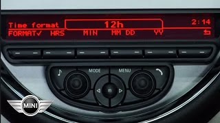 MINI USA  MINI Radio 10  Clock Settings [upl. by Evatsug415]