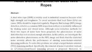 Adaptive Local Flaw Detection Based on Magnetic Flux Leakage Images With a Noise Distortion Effect f [upl. by Eelanej]