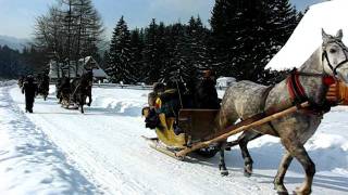 Sleigh ride in Chocholowska Valley  Kulig w Dolinie Chochołowskiej [upl. by Unity]