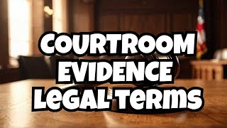 Evidence  Evidence Act Lecture  terms used in court for evidence in Court [upl. by Alviani]