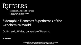 Siderophile Elements Superheroes of the Geochemical World [upl. by Terra301]