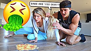 Throw Up PRANK On Fiance Cute Reaction [upl. by Ueihttam83]