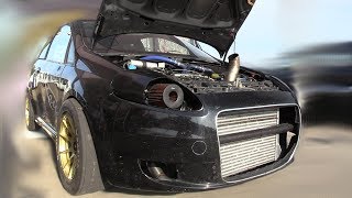 400HP Fiat Punto 19 MJet Diesel  Drag race amp on board  14 mile in 1186s [upl. by Isayg680]