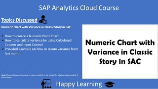 10 SAC Numeric Chart with Variance in Classic Story [upl. by Anivla]