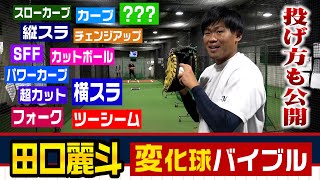 田口麗斗の10種類の変化球！球速幅は50キロ…全てが一級品｜投げ方や握りも公開 [upl. by Daggna]