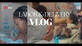 LABOR amp DELIVERY VLOG  positive experience  live birth [upl. by Pelagi118]