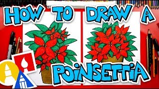 How To Draw A Poinsettia [upl. by Rozamond980]