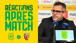 FC Nantes  RC Lens  la réaction de Jocelyn Gourvennec [upl. by Aicirtam479]