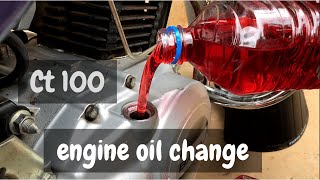 Bajaj CT 100 oil change Chaamtec  චාම්ටෙක් [upl. by Anniala]