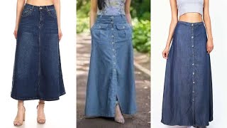 Ladies Long Denim Skirts OnTrend [upl. by Stavro]