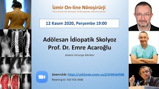 İAEH 60 ZOOM sunumu Acaroglu Adölesan idiopatik skolyoz 12112020 [upl. by Analat]