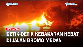 DETIK DETIK Kebakaran Hebat di Jalan Bromo Medan 7 Rumah Hangus Terbakar 1 Warga Dilarikan ke RS [upl. by Nedgo]