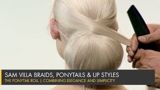 The Ponytail Roll with Drop Outs  Combining Elegance and Simplicity [upl. by Lehsar]