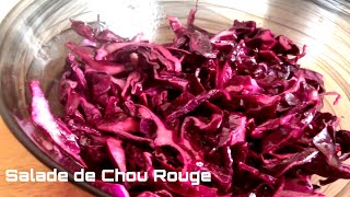 Comment faire une Salade de Chou Rouge 💯 [upl. by Orodisi]