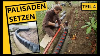 BEETEINFASSUNG AUS BETON  PALISADEN 👷‍♂️│Selber bauen  So gehts│TEIL 45 [upl. by Kellyn280]