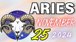 ARIES ♈ 😎𝐘𝐎𝐔𝐑 𝐋𝐎𝐍𝐄𝐋𝐈𝐍𝐄𝐒𝐒 𝐈𝐒 𝐄𝐍𝐃𝐈𝐍𝐆 𝐓𝐎𝐃𝐀𝐘😍 𝐇𝐨𝐫𝐨𝐬𝐜𝐨𝐩𝐞 𝐟𝐨𝐫 𝐭𝐨𝐝𝐚𝐲 NOVEMBER 25 𝟐𝟎𝟐𝟒 🔮horoscope new [upl. by Sidney]