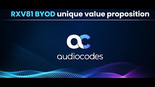 AudioCodes RXV81 BYOD Collaboration Bar – with Simple MTR Upgrade [upl. by Eekcaj]