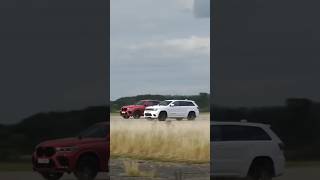 Lambo Urus vs Porsche Turbo GT vs BMW X6M vs Tesla model X vs Jeep Trackhawk dragrace creditCarwow [upl. by Aseyt]