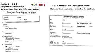 Transport From Airport✈️ To MiltonTRANSPORT FROM AIRPORT TO MILTONIelts Listening for academic👩‍🎓 [upl. by Parry]