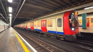 London Underground Hammersmith and City line train at Moorgate station [upl. by Illil]