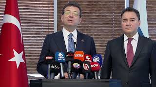 ALI BABACAN  EKREM IMAMOGLU ORTAK BASIN ACIKLAMASI [upl. by As932]