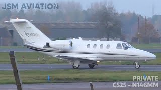 Qualitair Cessna 525 Sunny Departure to Reykjavik  Glasgow Planespotting  JSM Aviation [upl. by Ahidam]