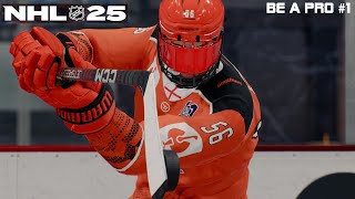 NHL 25  BE A PRO  Episode 1  Mistake [upl. by Yanal]