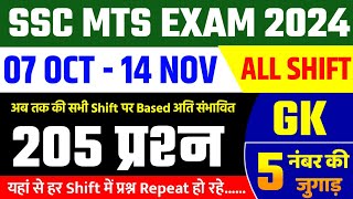 SSC MTS 07 OCT  14 NOV ALL Shift Analysis 2024  SSC MTS EXAM Analysis 2024  SSC MTS ANALYSIS 2024 [upl. by Renckens]