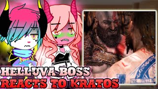 Helluva Boss reacts to Kratos Part 2 GOW  Gacha Reacts [upl. by Lattonia]